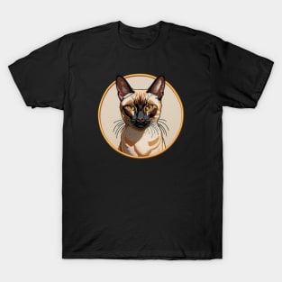 Tonkinese Cat Embroidered Patch T-Shirt